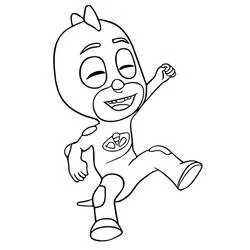 Coloriage Gluglu des Pyjamasques en train de danser