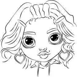 Coloriage Rainbow High portrait en gros plan