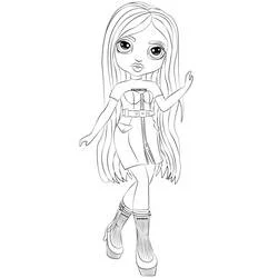 Coloriage Avery Styles posant avec de longs cheveux