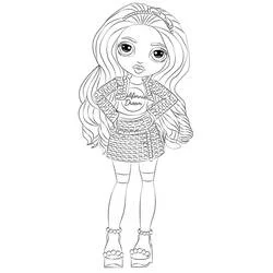Coloriage Bella Parker en tenue à carreaux