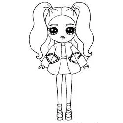 Coloriage Rainbow High avec de longues couettes