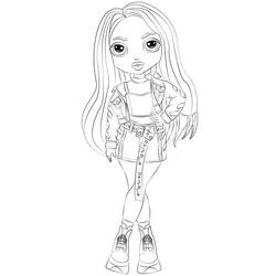 Coloriage Skyler Bradshaw en tenue en jean