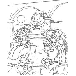 Coloriage Rocket Power au snack