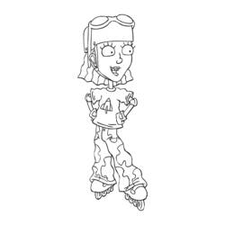 Coloriage Rocket Power fille en rollers