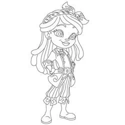 Coloriage Lorelai en tenue de pirate