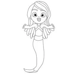 Coloriage Lorelai souriante les bras grands ouverts