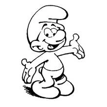 Coloriage Schtroumpf souriant les bras ouverts