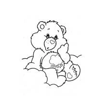 Coloriage Ours triste assis sur des nuages Coloriage Ours triste assis sur des nuages