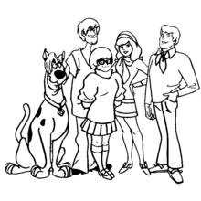 Coloriage Scooby Doo et toute la bande réunis