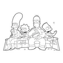 Coloriage La famille Simpson au cinéma