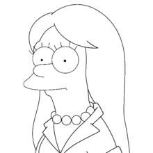 Coloriage Marge Simpson en portrait de profil