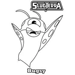 Coloriage Bugsy la limace de Slugterra aux grandes ailes