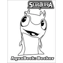 Coloriage AquaBeek Beeker de Slugterra qui sourit