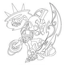 Coloriage Créature blindée de Slugterra en position de combat