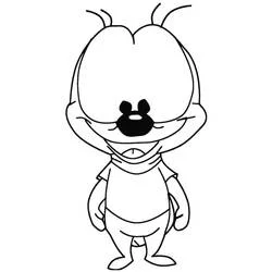 Coloriage Tic et Tac personnage aux grands yeux ronds