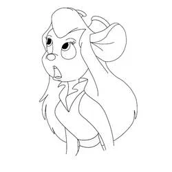 Coloriage Personnage souris avec une expression surprise