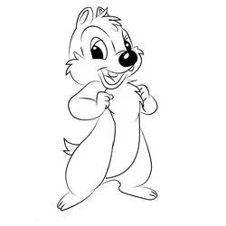 Coloriage Tac souriant debout sur deux pattes