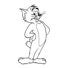 Coloriage Tom debout les mains sur les hanches
