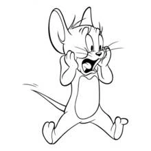 Coloriage Jerry criant de peur