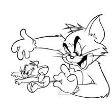 Coloriage Tom essayant d'attraper Jerry