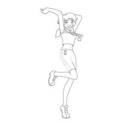Coloriage Alexandra Vasquez en pleine danse Coloriage Alexandra Vasquez en pleine danse