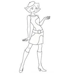 Coloriage Clover posant dans une robe élégante Coloriage Clover posant dans une robe élégante