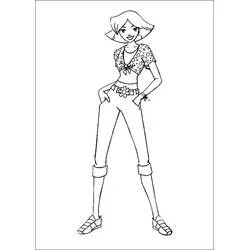Coloriage Clover posant avec assurance de Totally Spies Coloriage Clover posant avec assurance de Totally Spies