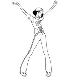 Coloriage Alex de Totally Spies levant les bras joyeusement Coloriage Alex de Totally Spies levant les bras joyeusement