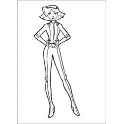 Coloriage Clover debout, mains sur les hanches Coloriage Clover debout, mains sur les hanches