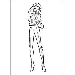 Coloriage Sam debout dans une pose pensive Coloriage Sam debout dans une pose pensive