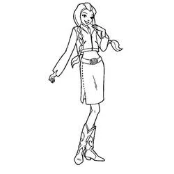 Coloriage Sam posant dans une tenue stylée Coloriage Sam posant dans une tenue stylée
