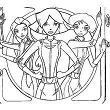 Coloriage Totally Spies en pose d'action Coloriage Totally Spies en pose d'action