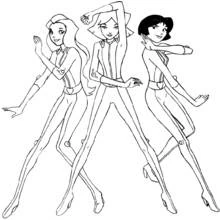 Coloriage Sam, Clover et Alex côte à côte en combinaison Coloriage Sam, Clover et Alex côte à côte en combinaison