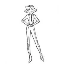 Coloriage Totally Spies fille posant mains sur les hanches Coloriage Totally Spies fille posant mains sur les hanches