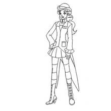 Coloriage Totally Spies fille en tenue stylée Coloriage Totally Spies fille en tenue stylée