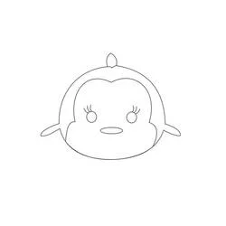 Coloriage Cleo Tsum Tsum visage rond