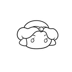 Coloriage Jasmine Tsum Tsum au visage rond