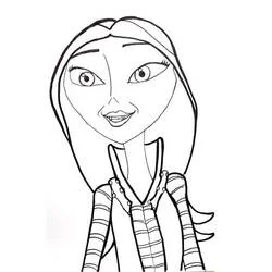 Coloriage Oxana Hauntley souriante en portrait