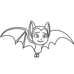 Coloriage Vampirina la chauve-souris en vol