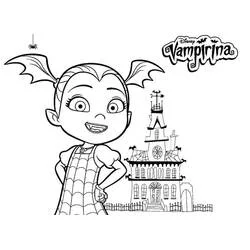 Coloriage Vampirina et le Château