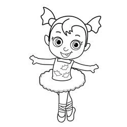 Coloriage Vampirina dansant en tutu de ballerine