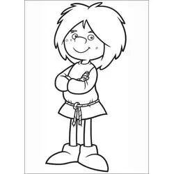 Coloriage Gilby debout, bras croisés