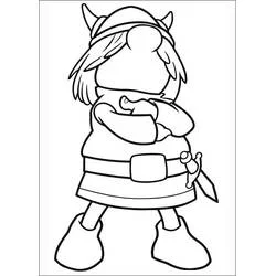 Coloriage Snorre debout les bras croisés