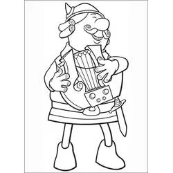 Coloriage Ulme jouant de sa lyre