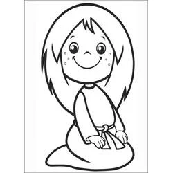 Coloriage Ylvi de Vic Le Viking souriante