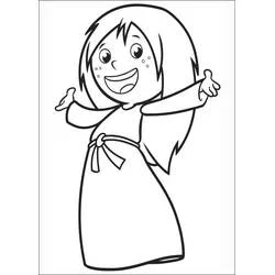 Coloriage Ylui les bras grands ouverts