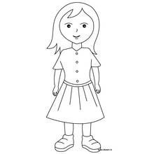 Fillette - Coloriages gratuits à imprimer