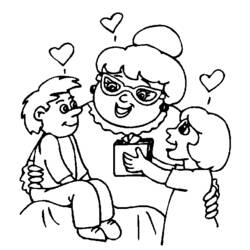 Dessin à colorier Grand parents (Famille et Amis) #150621, gratuit à imprimer