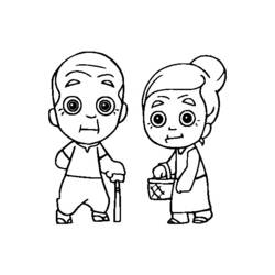 Grand parents - Coloriages gratuits à imprimer