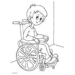 Page de coloriage Handicapé (Famille et Amis) #98445, gratuite à imprimer